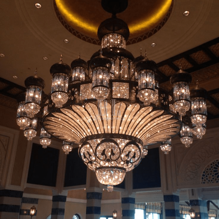 Arabian Nights Ornate Elegance Chandelier for High-ceiling - Custom/D80cm*H100cmWarm LightBlushlighting