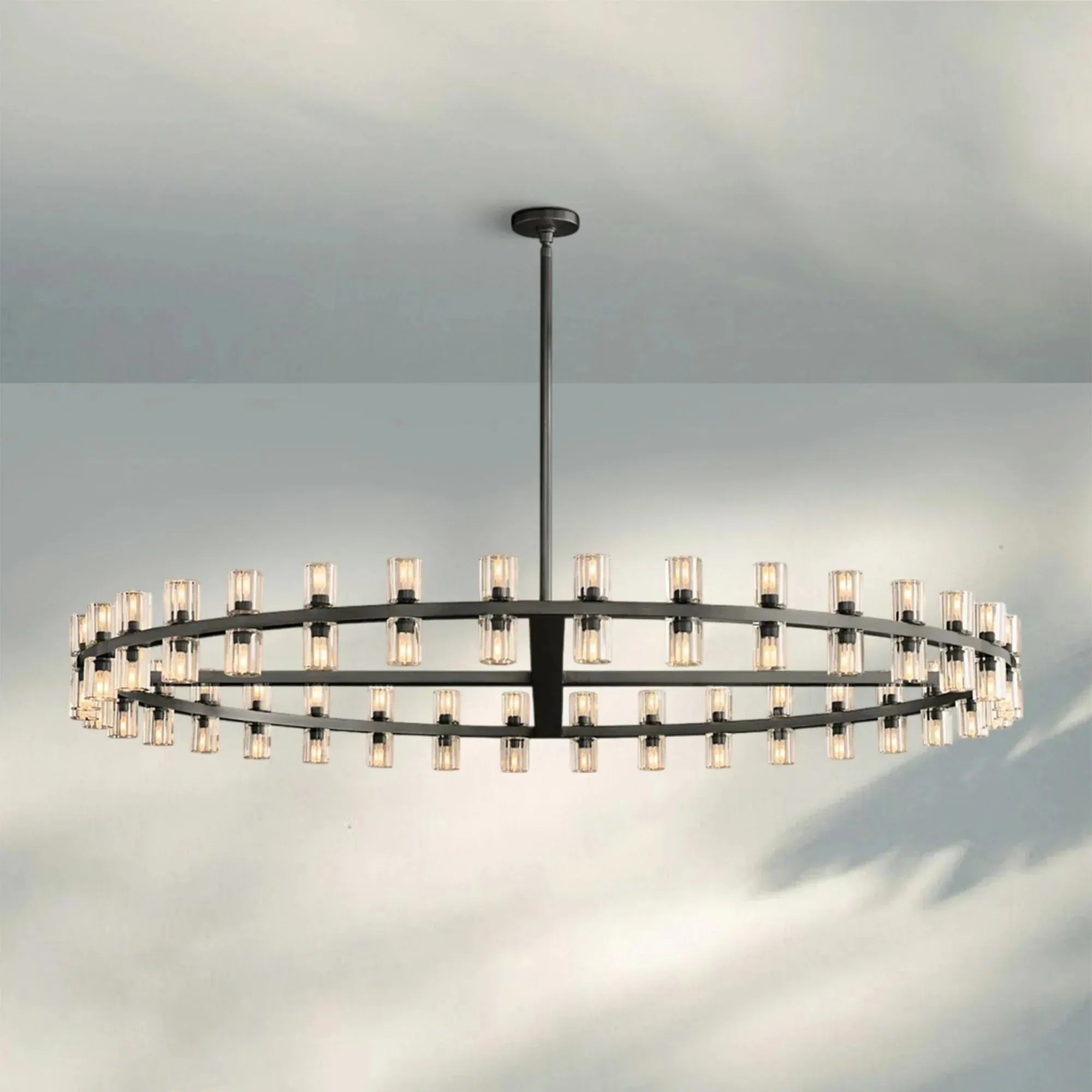 Arcachan Round Chandelier 36" 48" 60"-60''-Bronze-