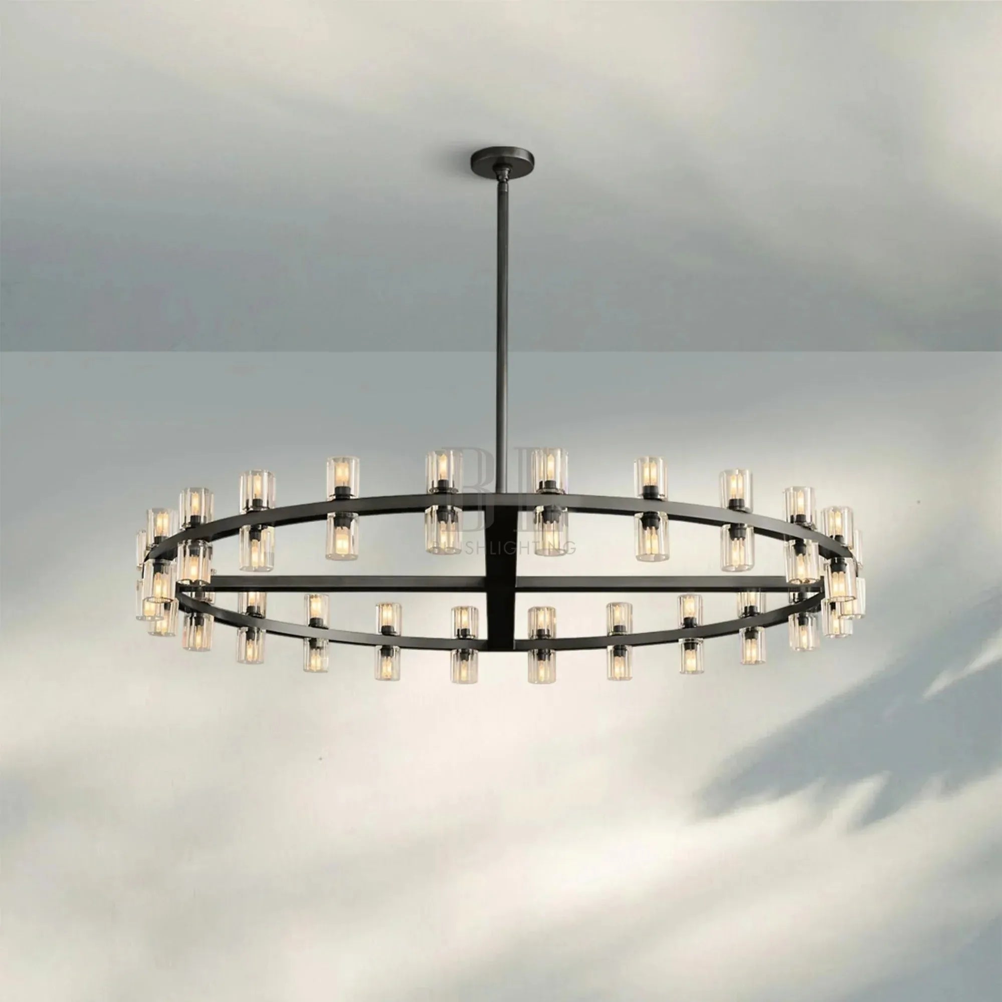 Arcachan Round Chandelier 36" 48" 60"-48''-Bronze-