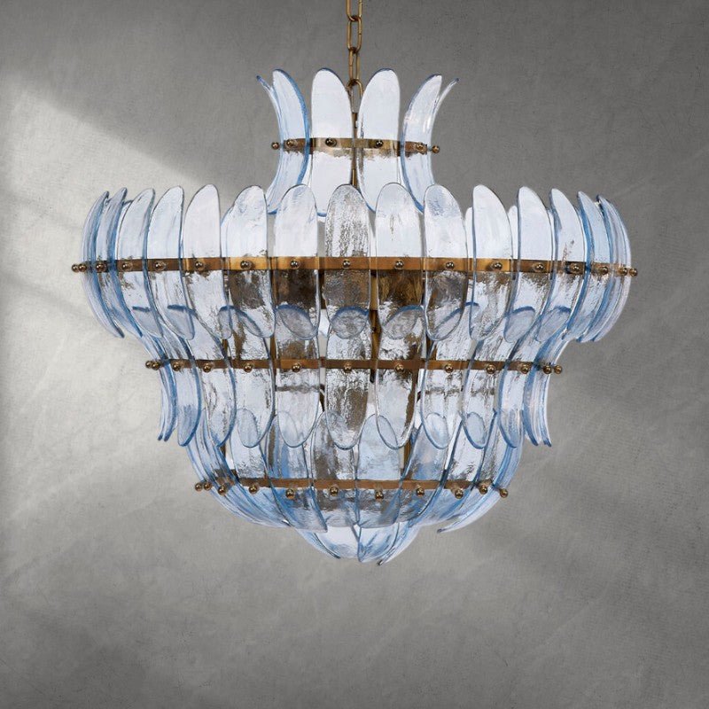 Arcade 10 - Light Blown Glass Chandelier - BlueBlushlighting