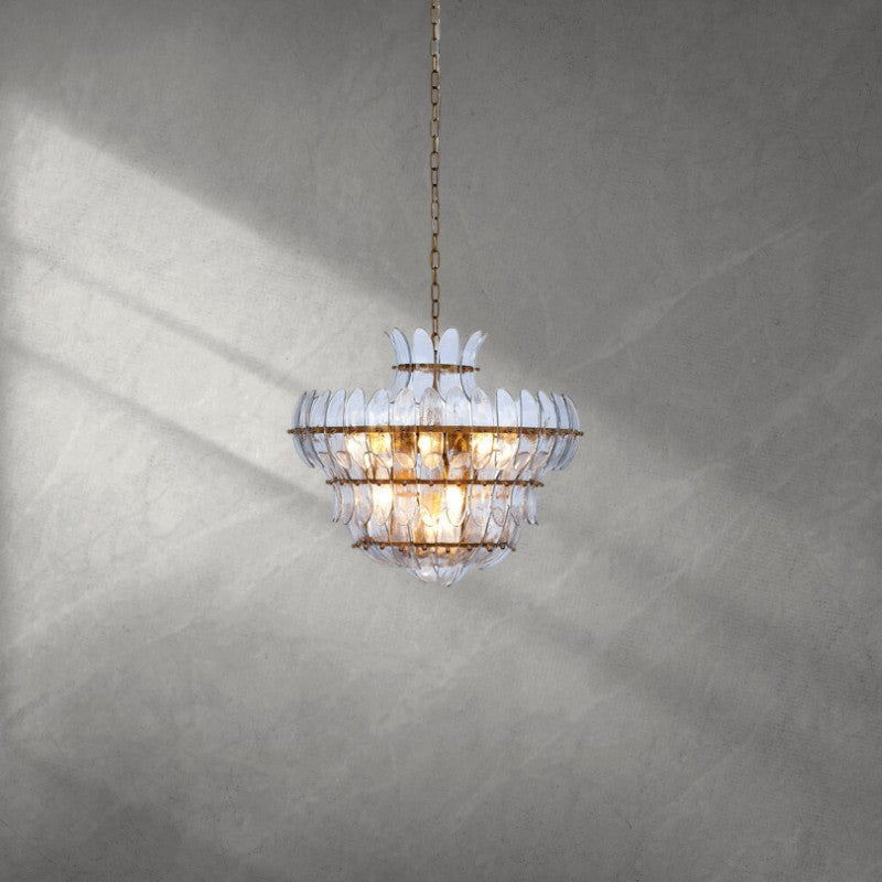 Arcade 10 - Light Blown Glass Chandelier - BlueBlushlighting