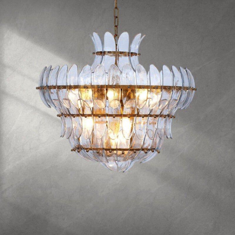 Arcade 10 - Light Blown Glass Chandelier - BlueBlushlighting