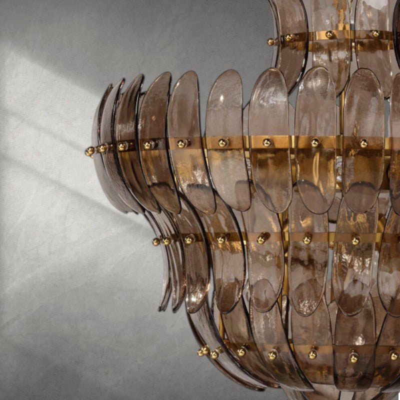Arcade 10 - Light Blown Glass Chandelier - BlueBlushlighting