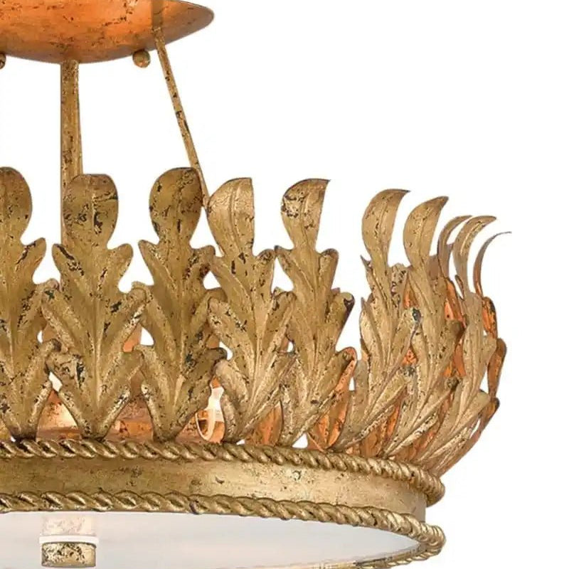 Arcadia Semi - Flush Mount Chandelier 18.5'' For living room, bed room, Foyer Entryway - Blushlighting