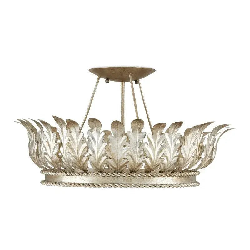 Arcadia Semi - Flush Mount Chandelier 18.5'' For living room, bed room, Foyer Entryway - Blushlighting