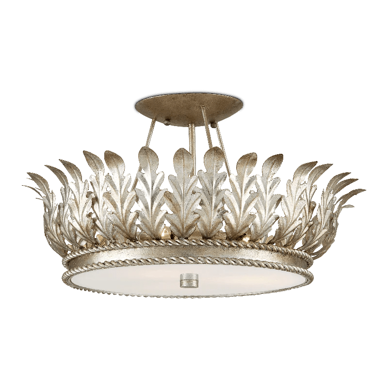 Arcadia Semi - Flush Mount Chandelier 18.5'' For living room, bed room, Foyer Entryway - Blushlighting