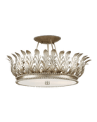 Arcadia Semi - Flush Mount Chandelier 18.5'' For living room, bed room, Foyer Entryway - Blushlighting