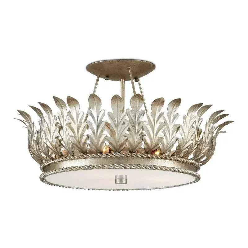 Arcadia Semi - Flush Mount Chandelier 18.5'' For living room, bed room, Foyer Entryway - Blushlighting