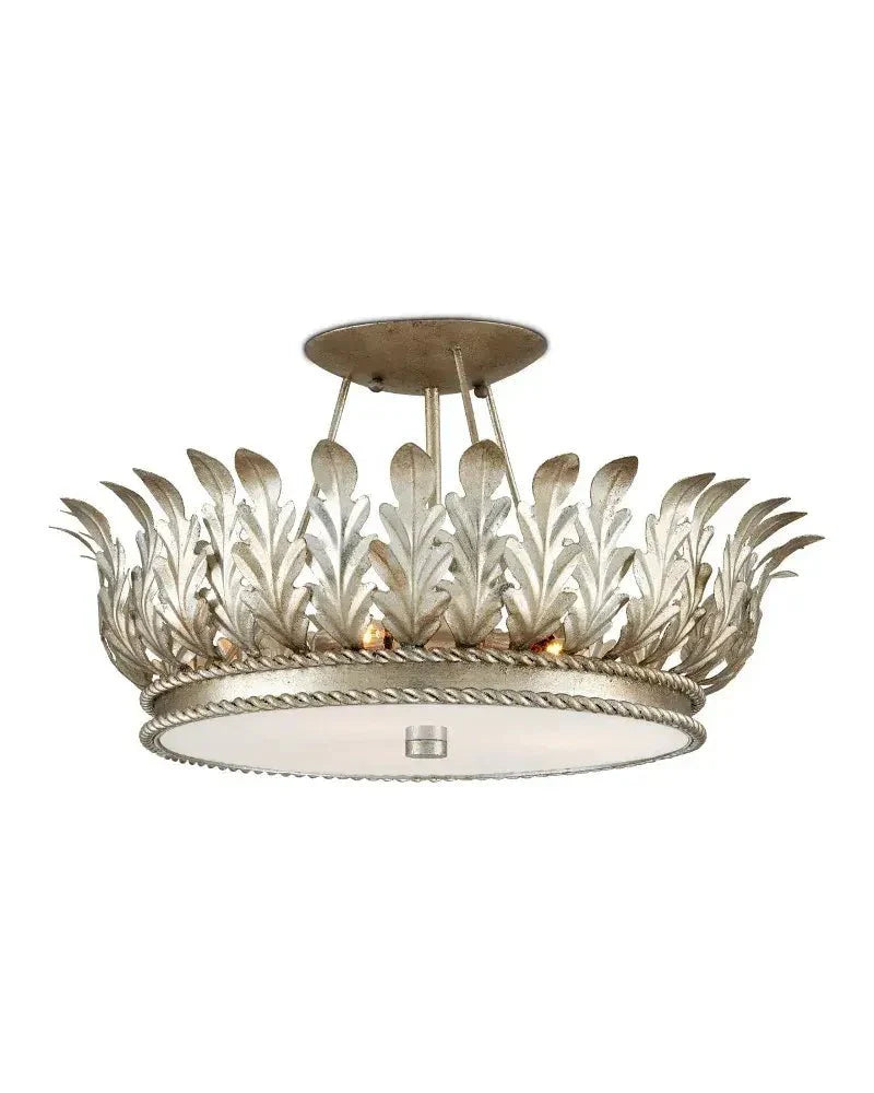 Arcadia Semi - Flush Mount Chandelier 18.5'' For living room, bed room, Foyer Entryway - Blushlighting
