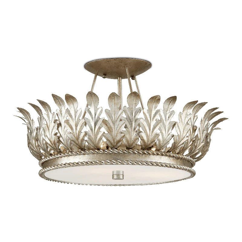 Arcadia Semi - Flush Mount Chandelier 18.5'' For living room, bed room, Foyer Entryway - Blushlighting