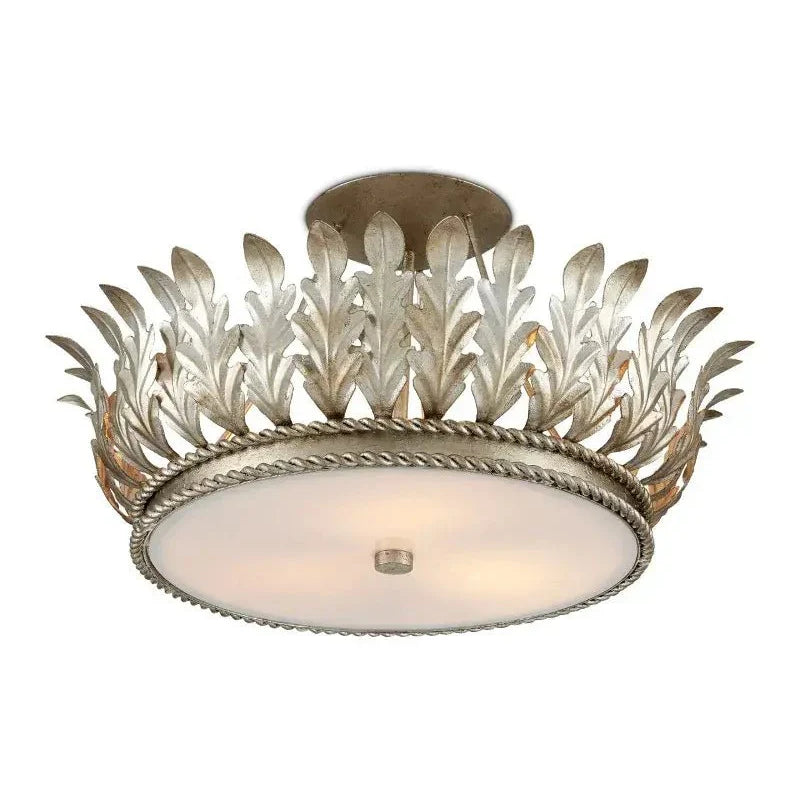 Arcadia Semi - Flush Mount Chandelier 18.5'' For living room, bed room, Foyer Entryway - Blushlighting