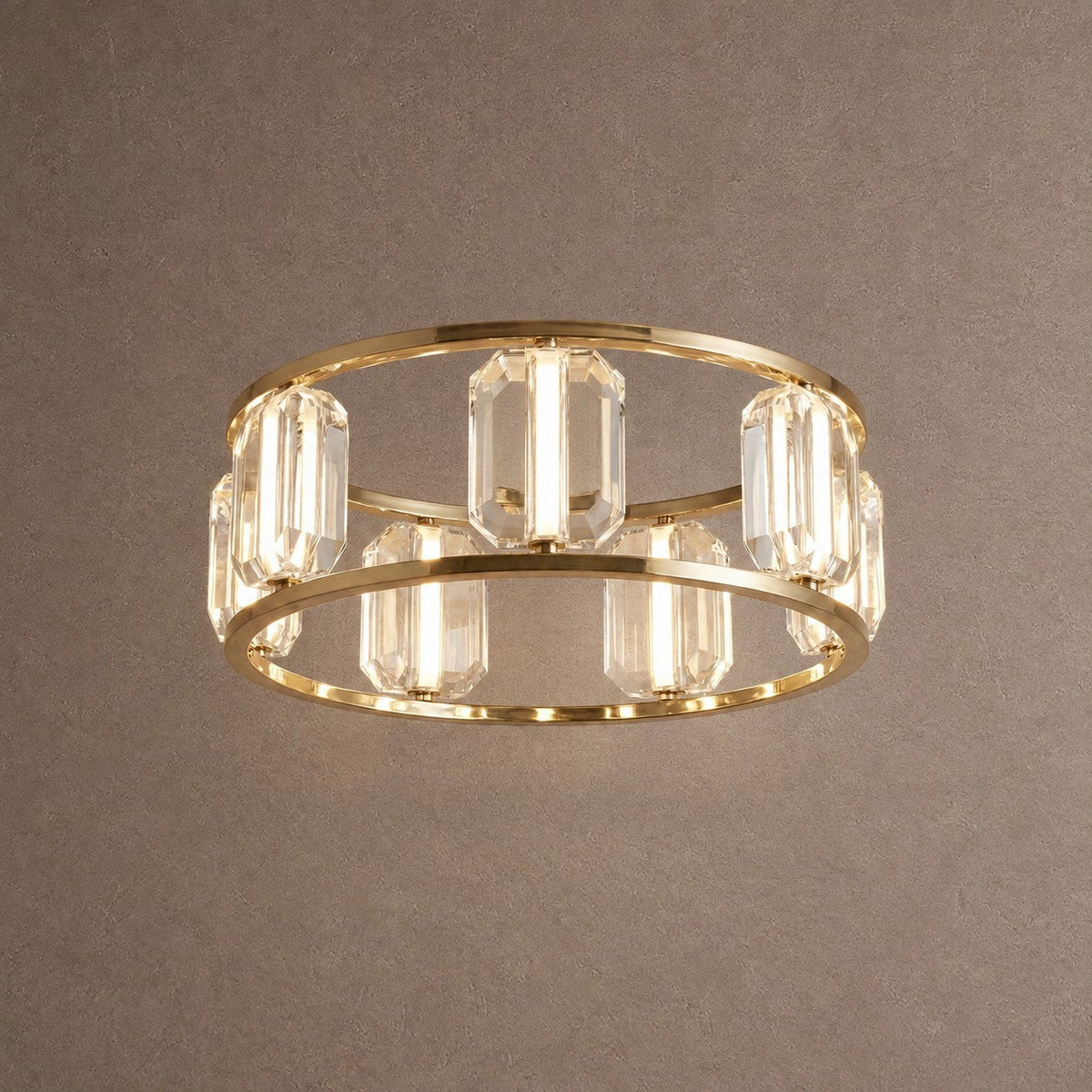 Arcus Contemporary Crystal Chandelier - Ø23.6" × H7.9" (Ø60 × H20 cm)Blushlighting