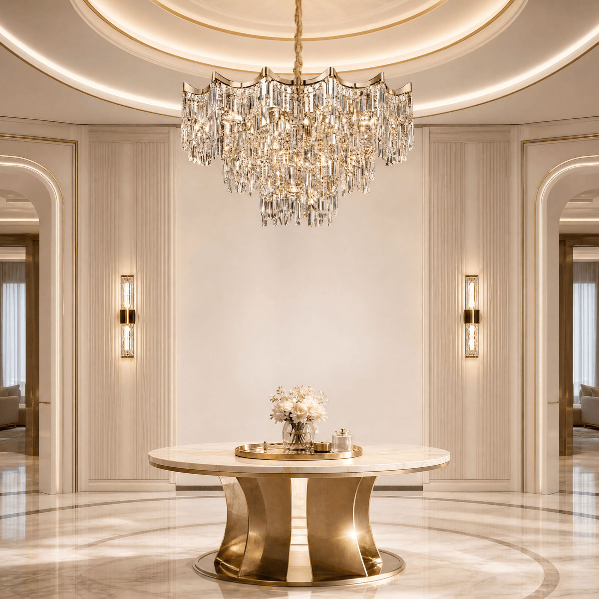 Aria Crystal Chandelier - Blushlighting
