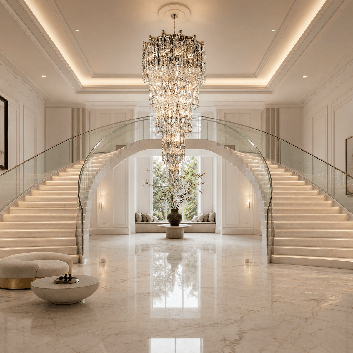 Aria Crystal Halo Chandelier - Blushlighting