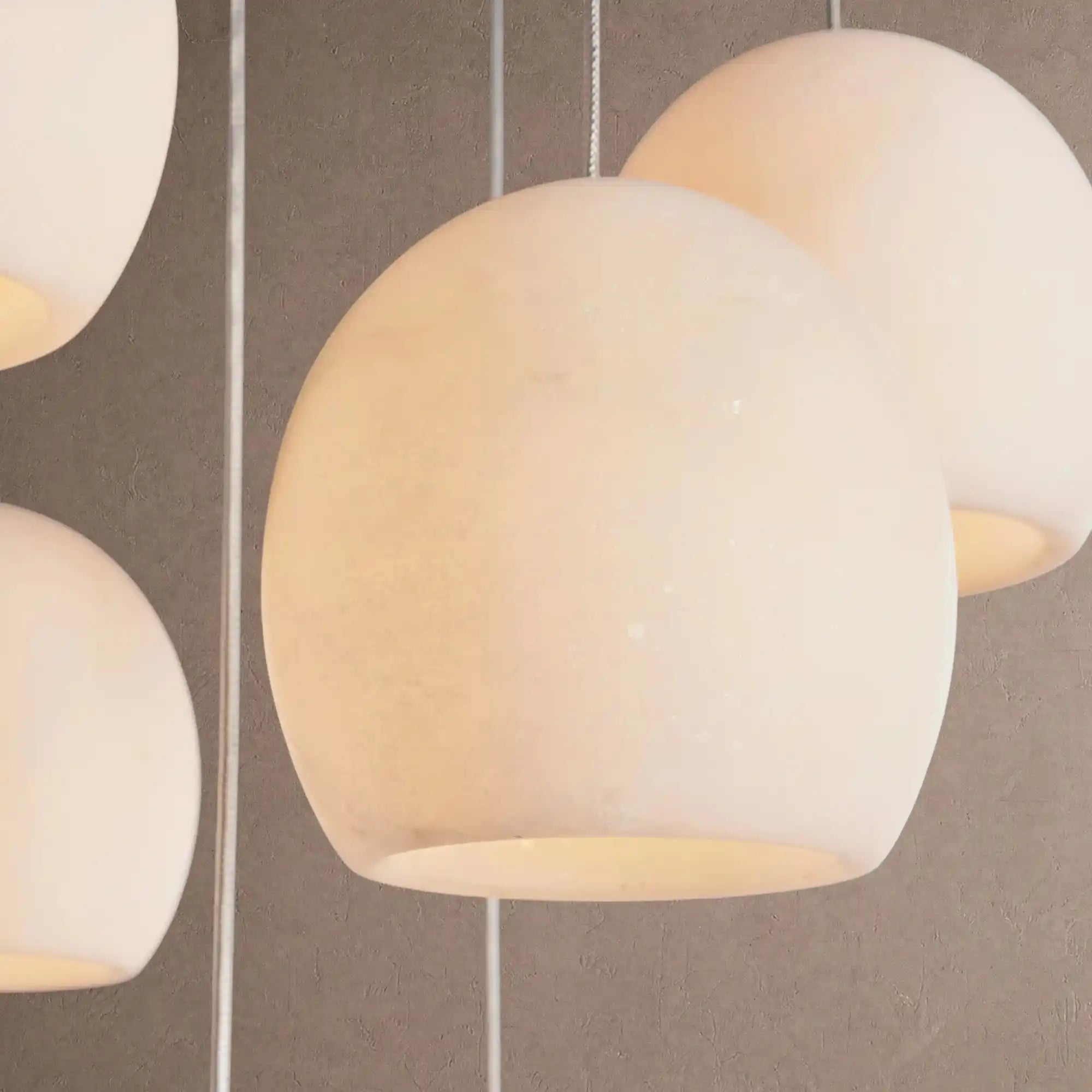 Arica Round Alabaster Chandelier Light - 36-LightBlushlighting