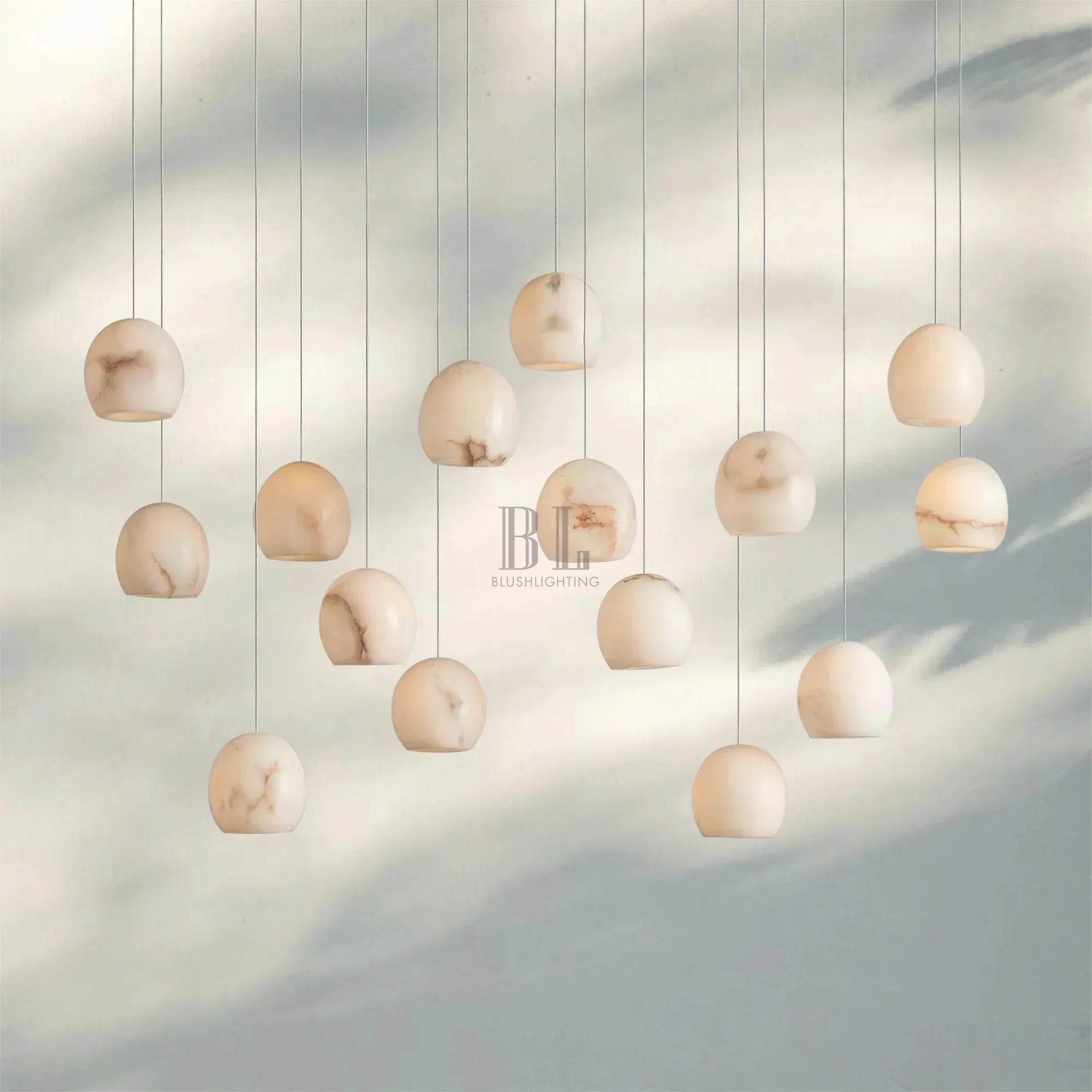 Arika Rectangular Chandelier 15/30 Light - 15 - LightBlushlighting