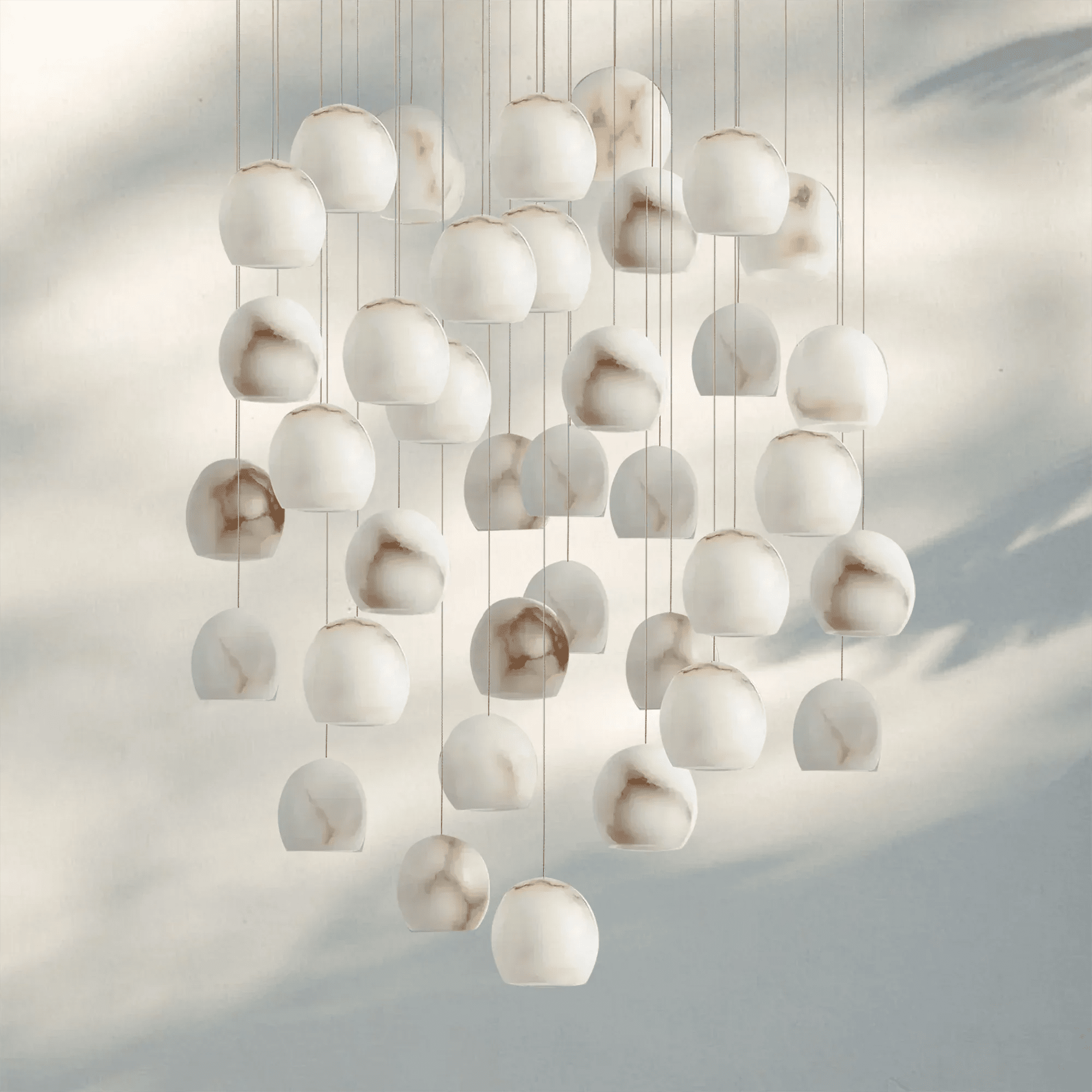 Arika Rectangular Chandelier 15/30 Light - 36 - LightBlushlighting