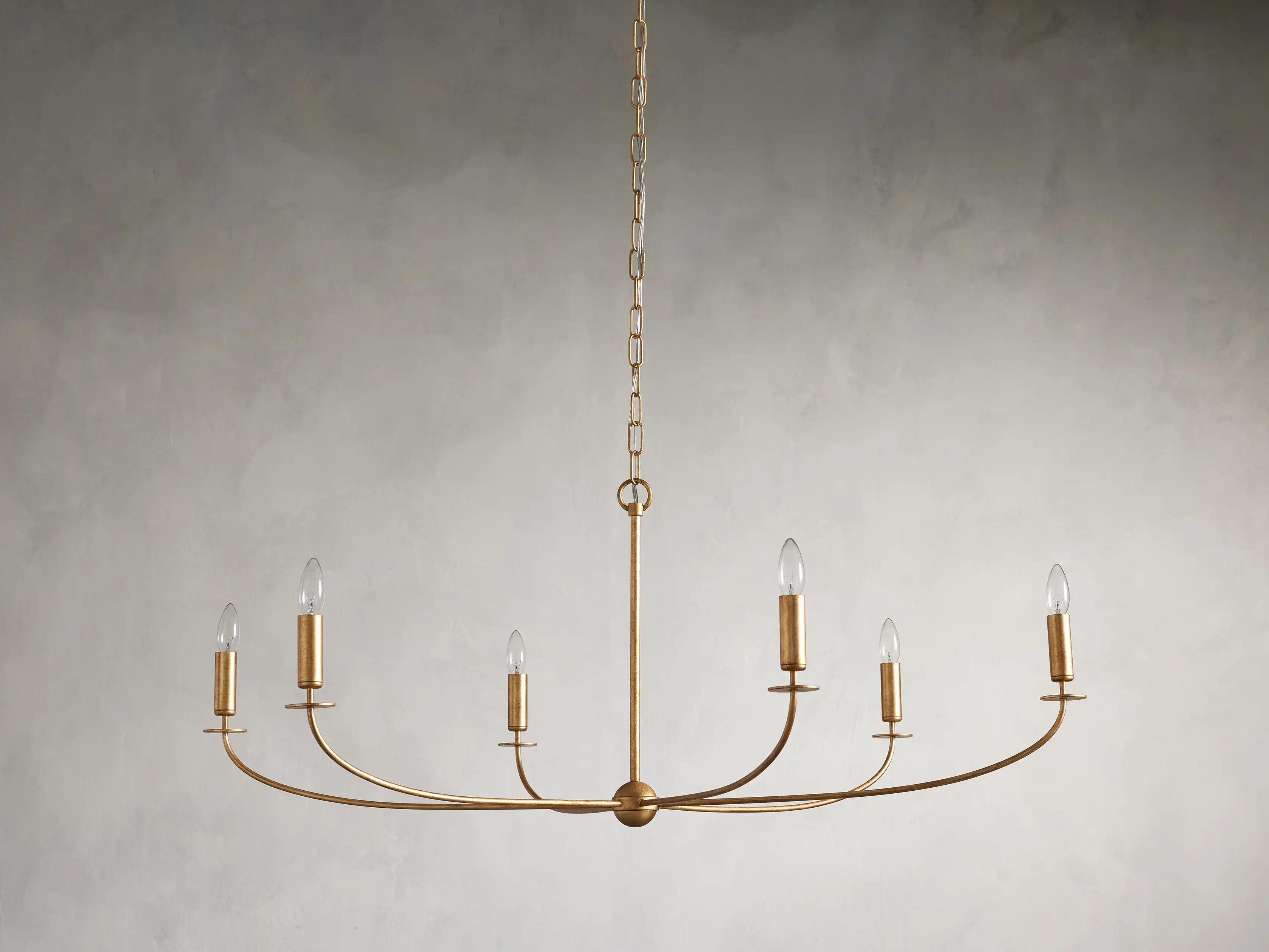 Arnett Round Chandelier - 6 LIGHTGOLDBlushlighting