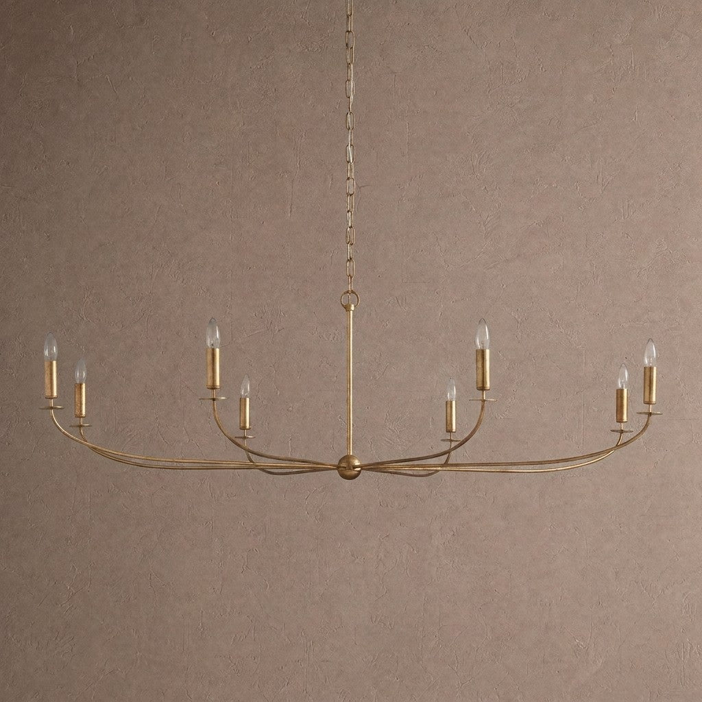Arnett Round Chandelier - 8 LIGHTGOLDBlushlighting