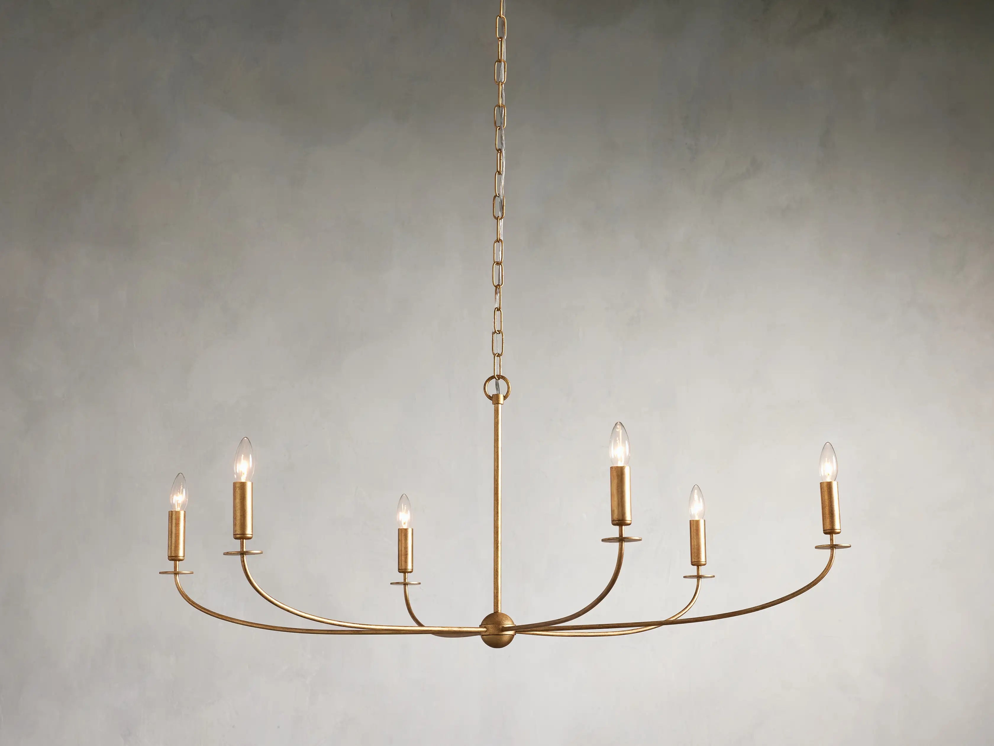 Arnett Round Chandelier - 6 LIGHTGOLDBlushlighting