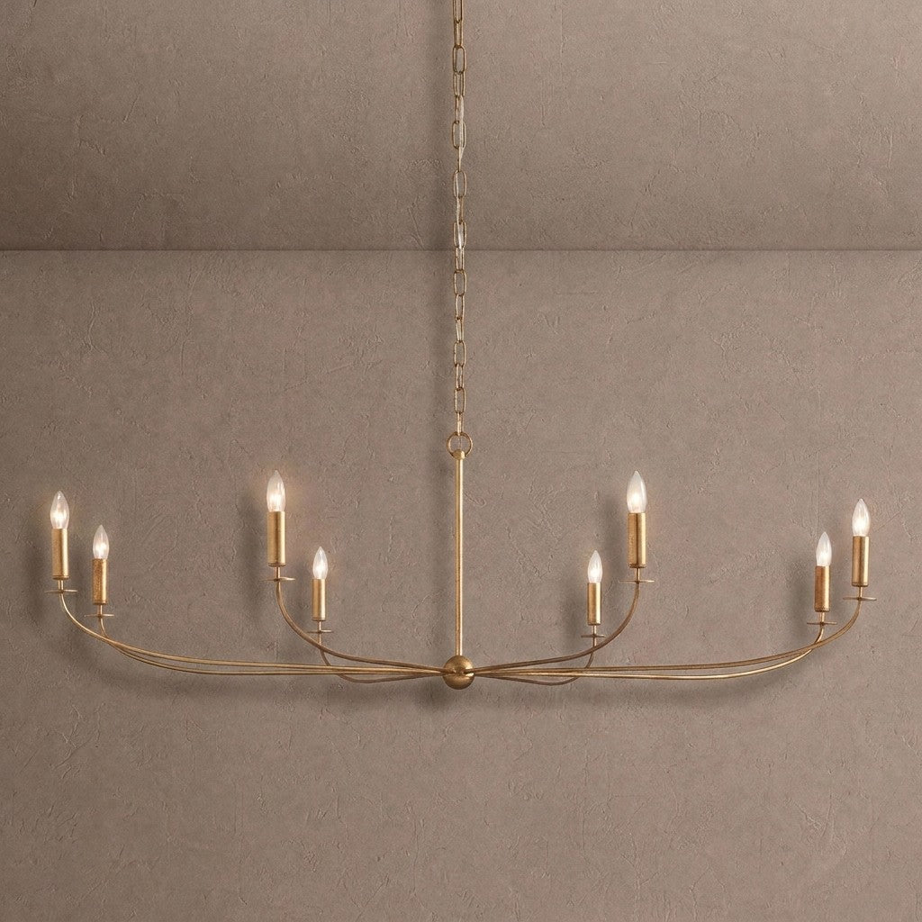 Arnett Round Chandelier - 8 LIGHTGOLDBlushlighting