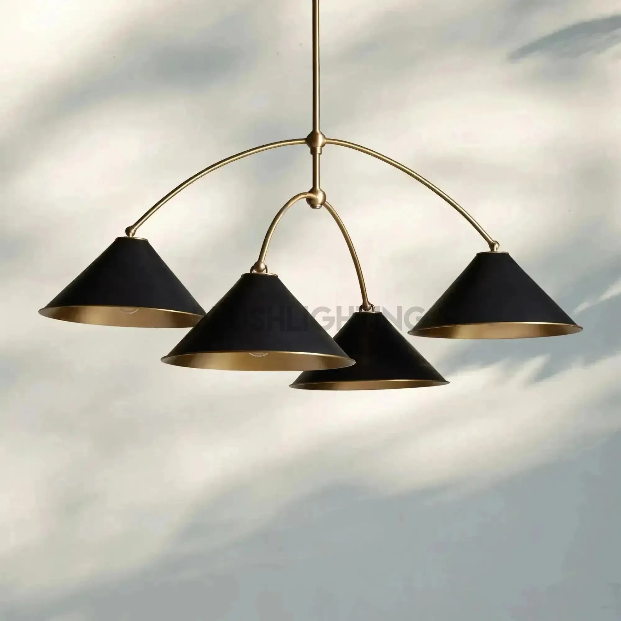 Arno 4 - Light Round Chandelier - BlackBlushlighting