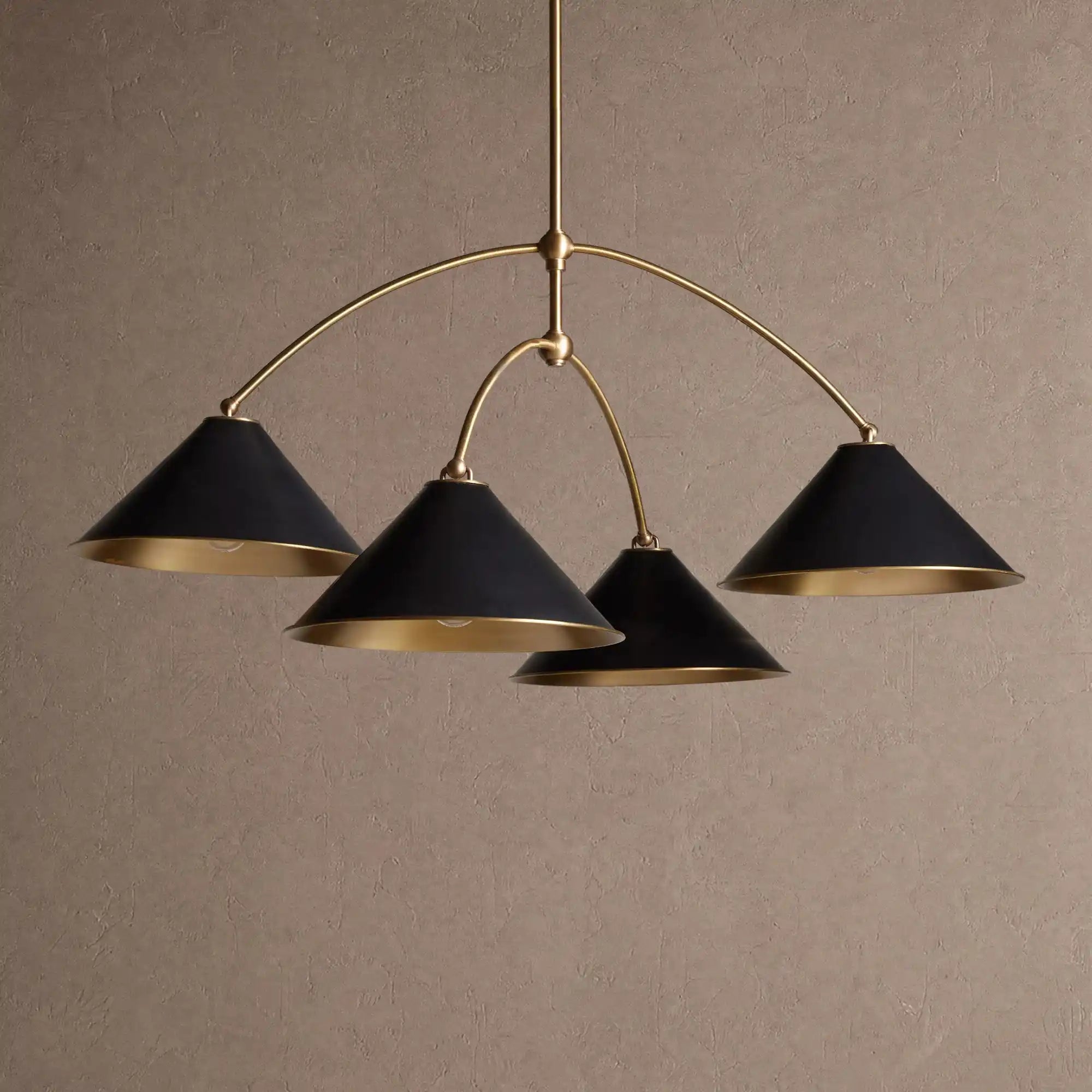 Arno 4-Light Round Chandelier - BlackBlushlighting