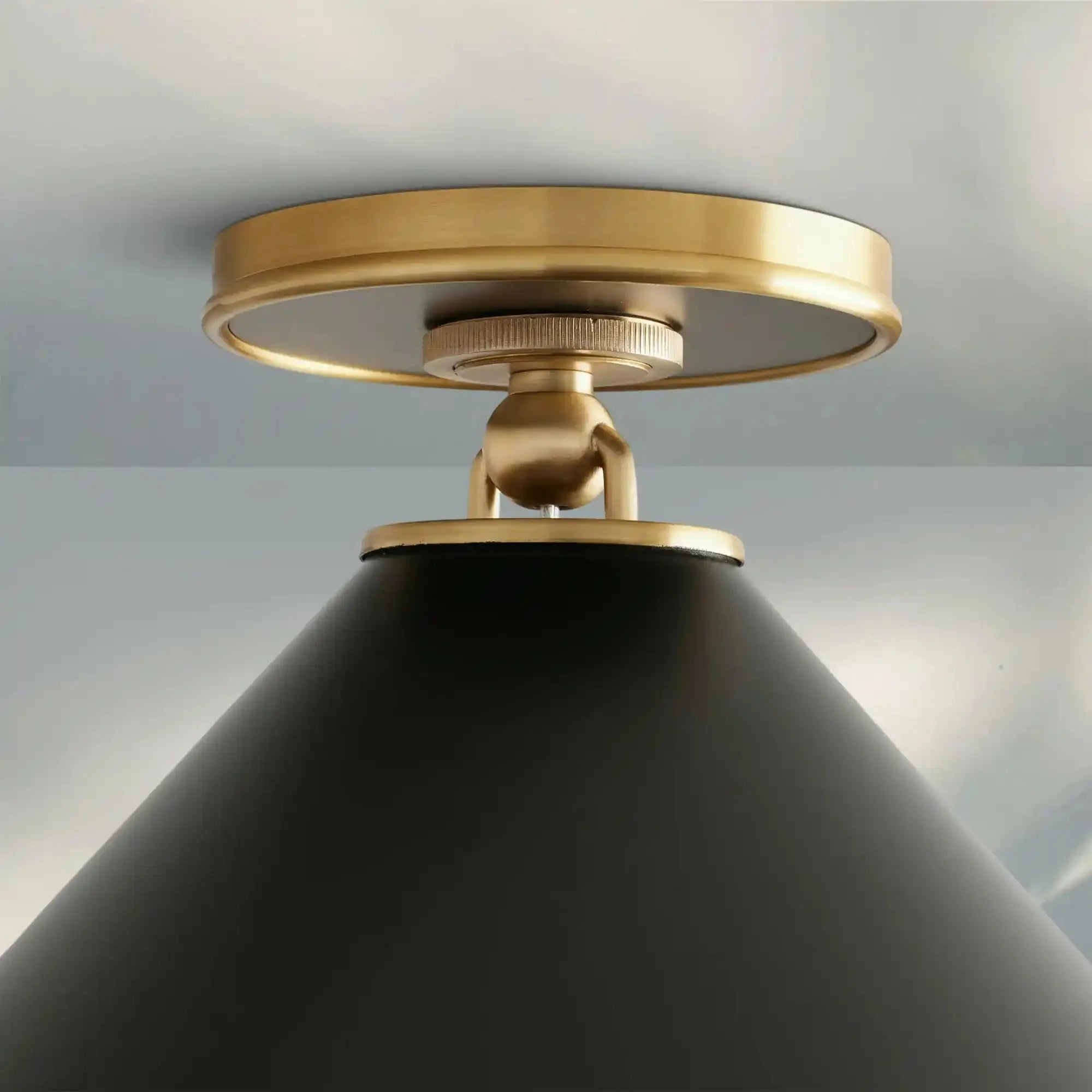 Arno Small Flush Mount in Black - Blushlighting
