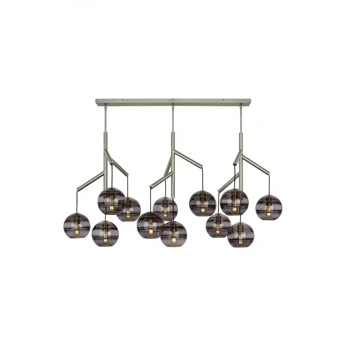 Art Glass Ball Sedona Triple Chandelier - Blushlighting