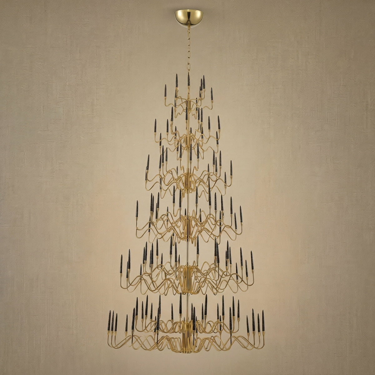 Ashford Cascading Large Handmade Glass Chandelier 63" - Blushlighting