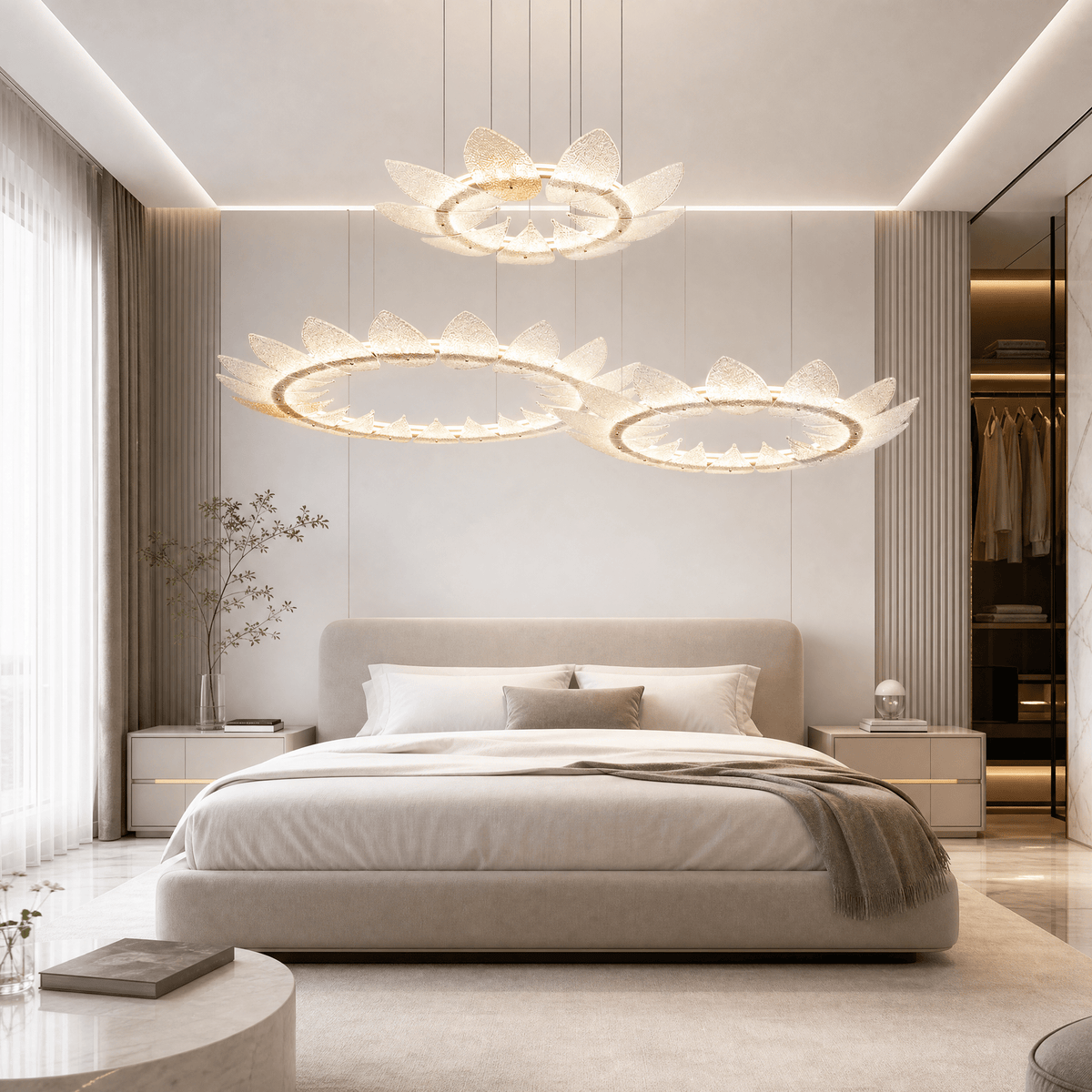 Aster Modern Chandelier Large Foyer 39" - Blushlighting