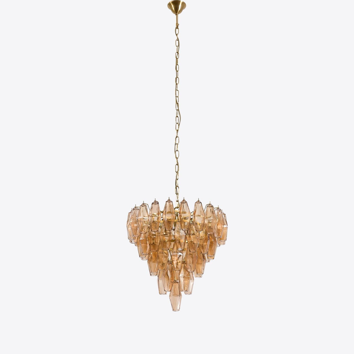 Asti Glass Chandelier - ∅ 31.9″ x H 29.5″Smoke Gray & GoldBlushlighting