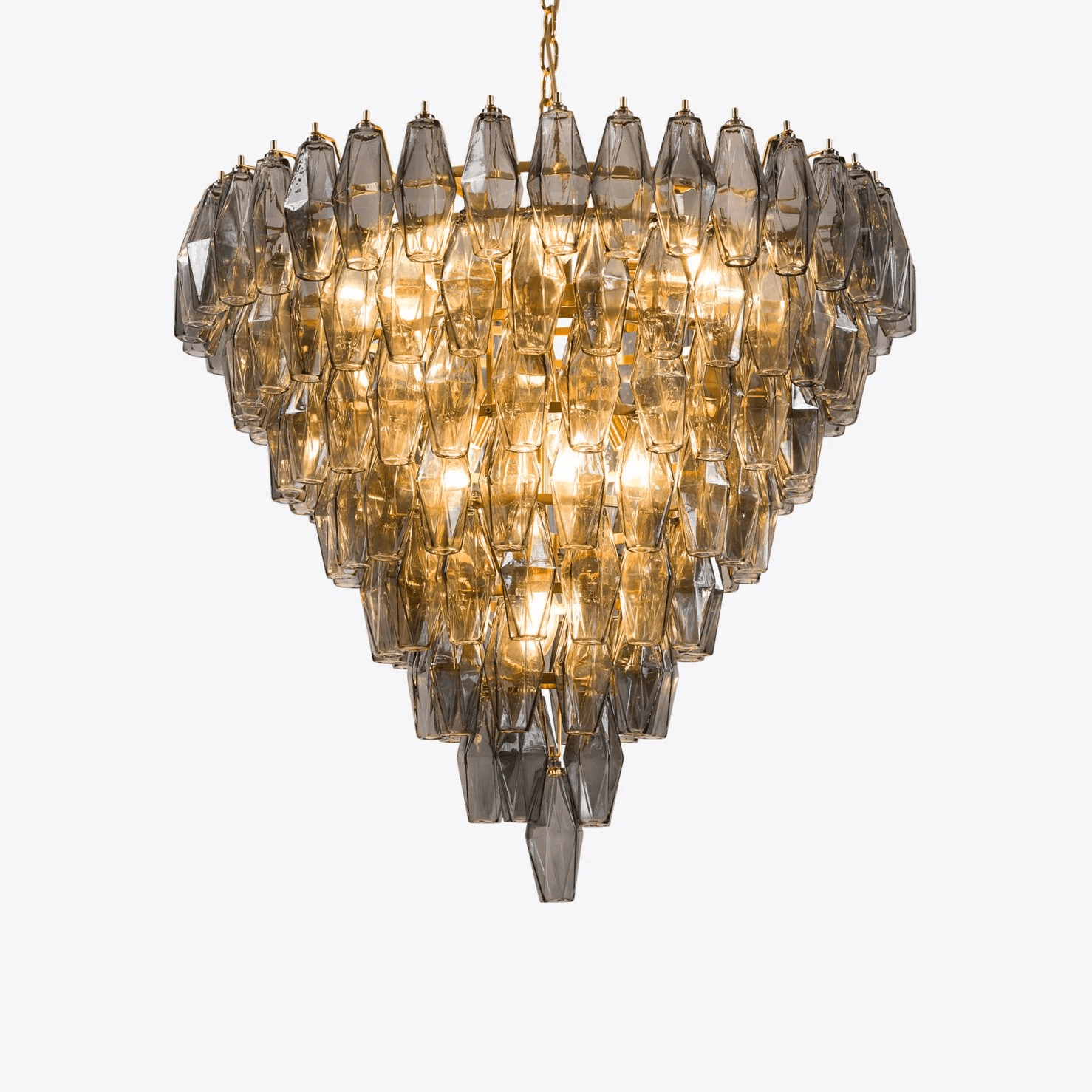 Asti Glass Chandelier - ∅ 31.9″ x H 29.5″Pink & GoldBlushlighting