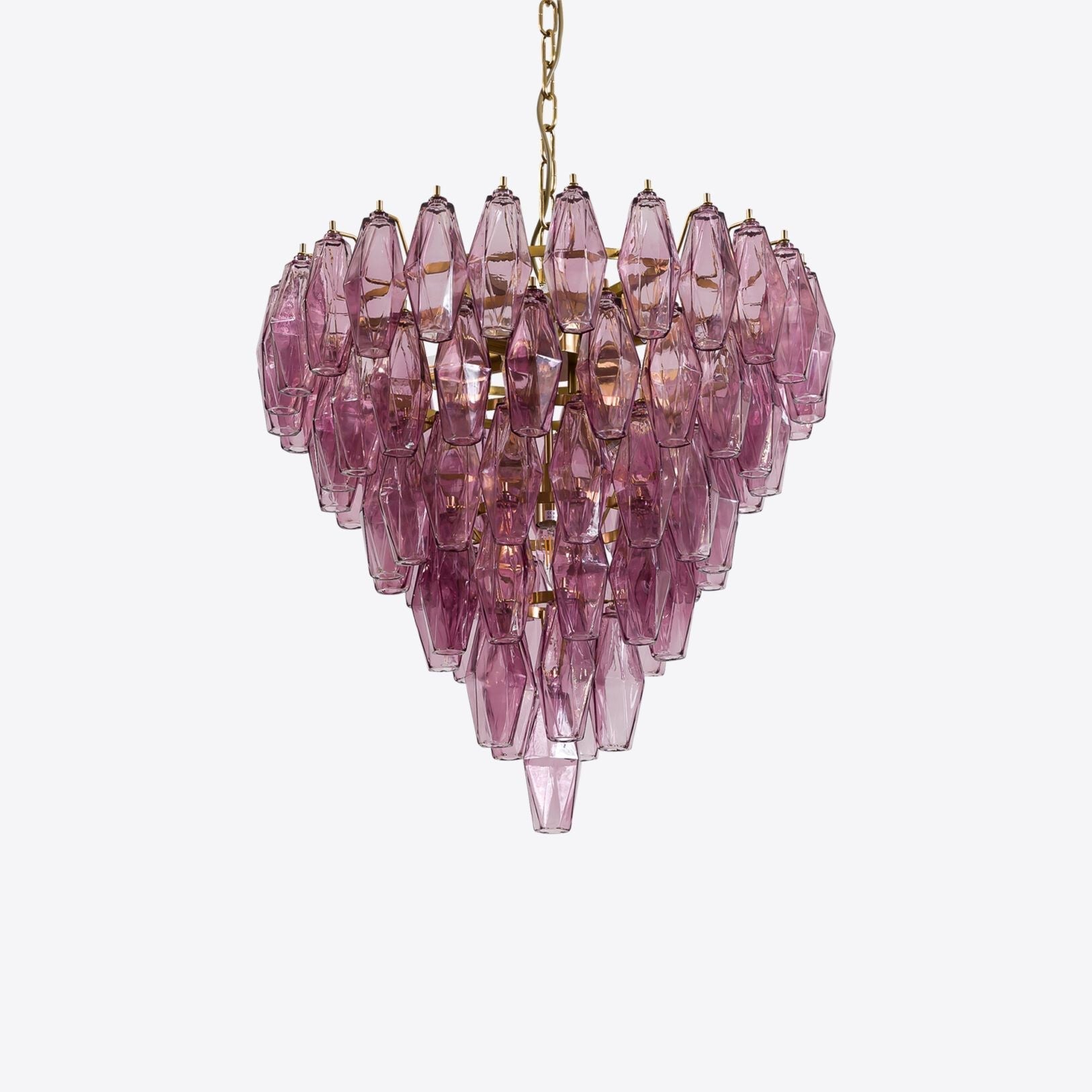 Asti Glass Chandelier - ∅ 31.9″ x H 29.5″Mauve & GoldBlushlighting