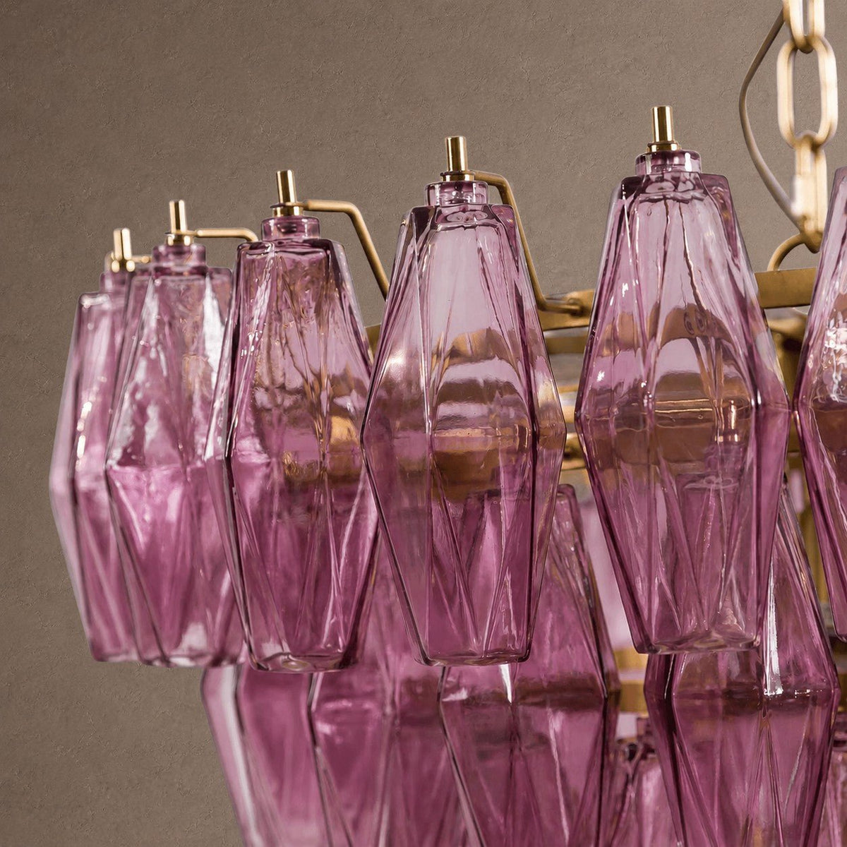Asti Tiered Chandelier - ∅ 31.9″ x H 29.5″Amber & GoldBlushlighting
