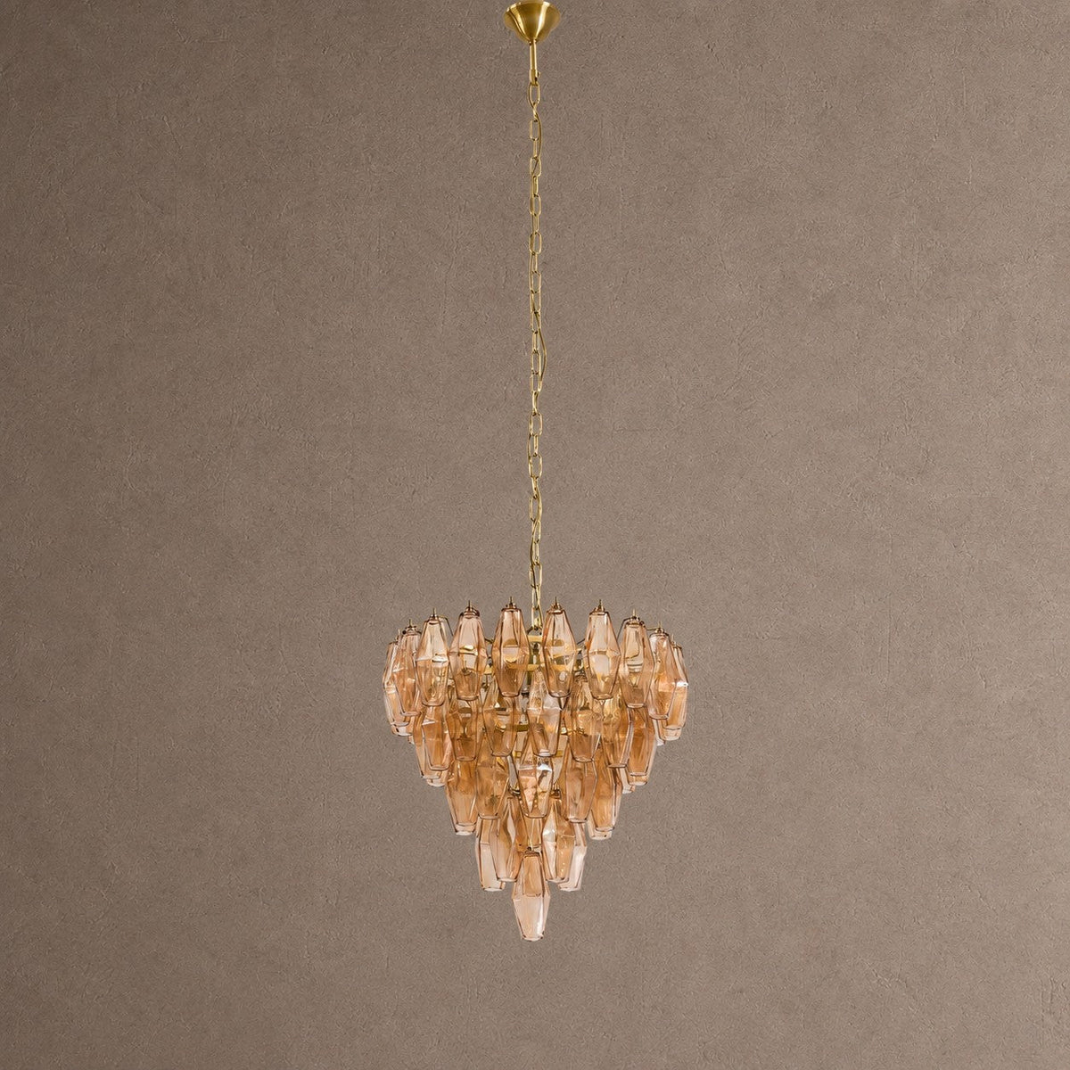 Asti Tiered Chandelier - ∅ 31.9″ x H 29.5″Amber & GoldBlushlighting