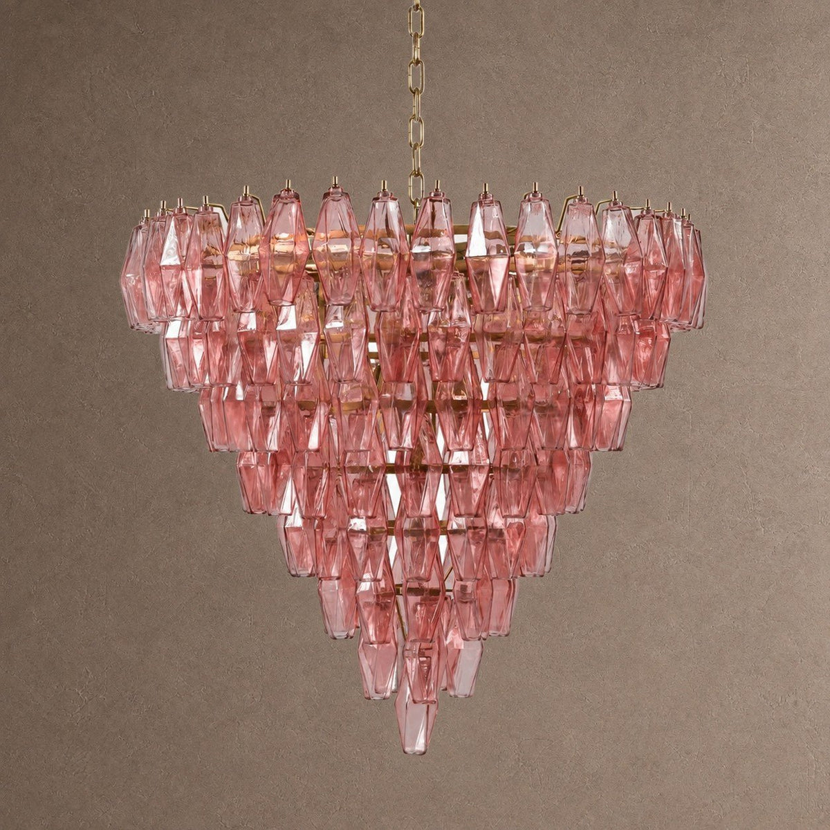 Asti Tiered Chandelier - ∅ 31.9″ x H 29.5″Pink & GoldBlushlighting