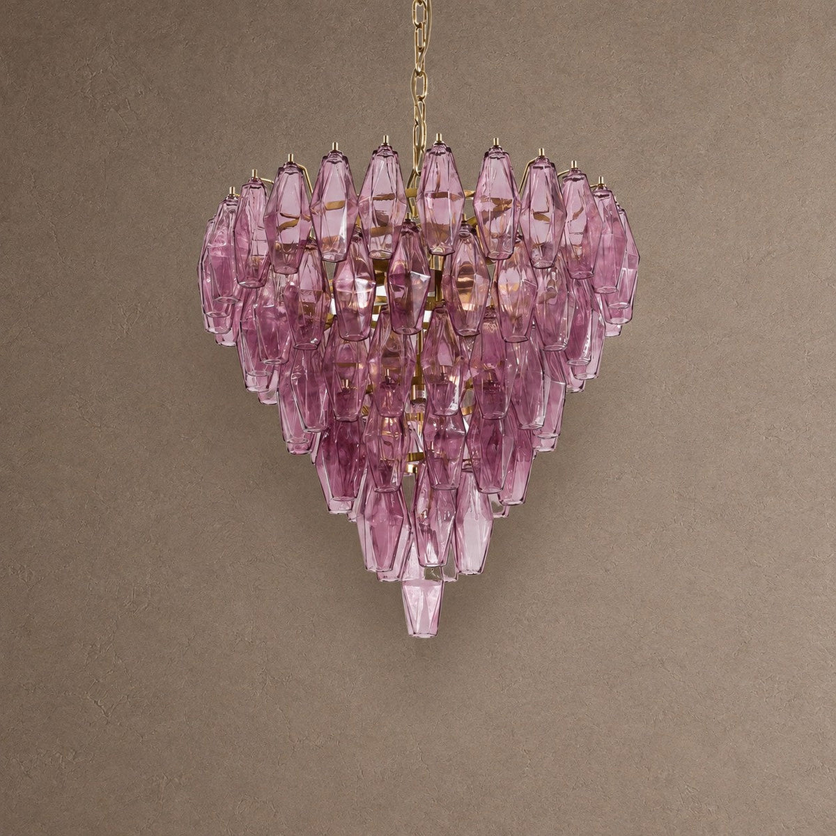 Asti Tiered Chandelier - ∅ 31.9″ x H 29.5″Mauve & GoldBlushlighting