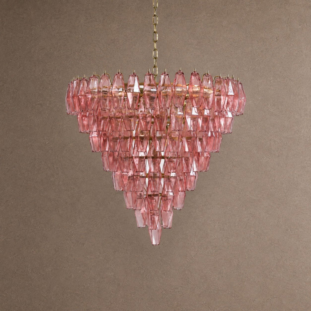 Asti Tiered Chandelier - ∅ 31.9″ x H 29.5″Pink & GoldBlushlighting