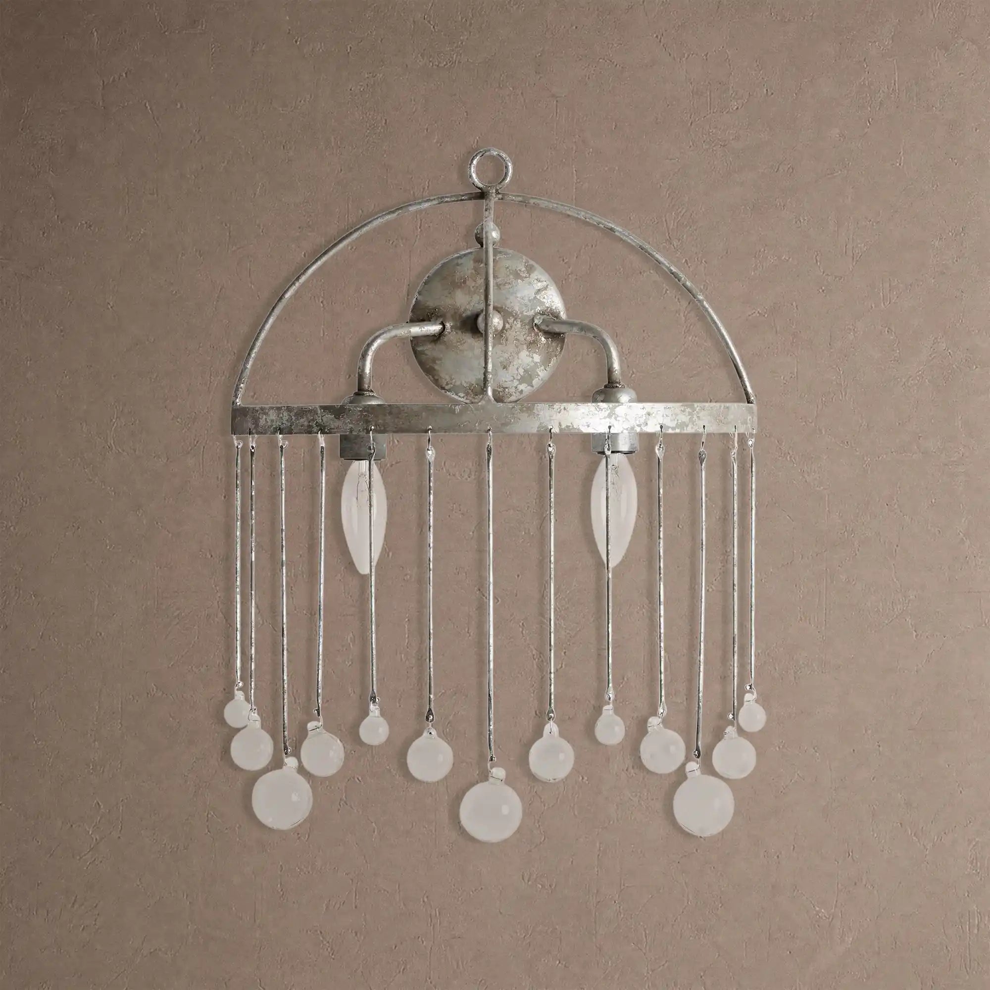 Aubrey 2-Light Wall Sconce - SilverBlushlighting