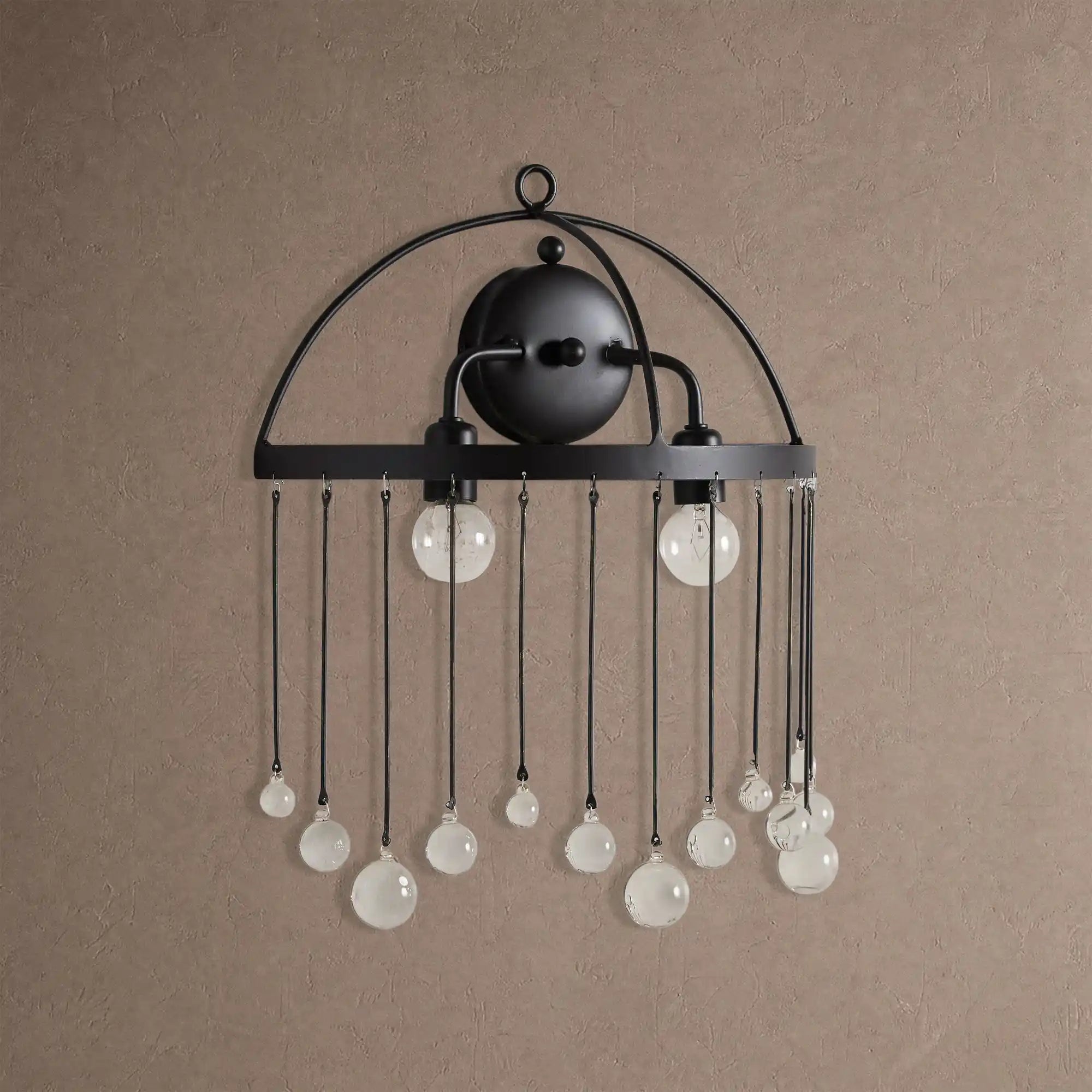 Aubrey 2-Light Wall Sconce - BlackBlushlighting