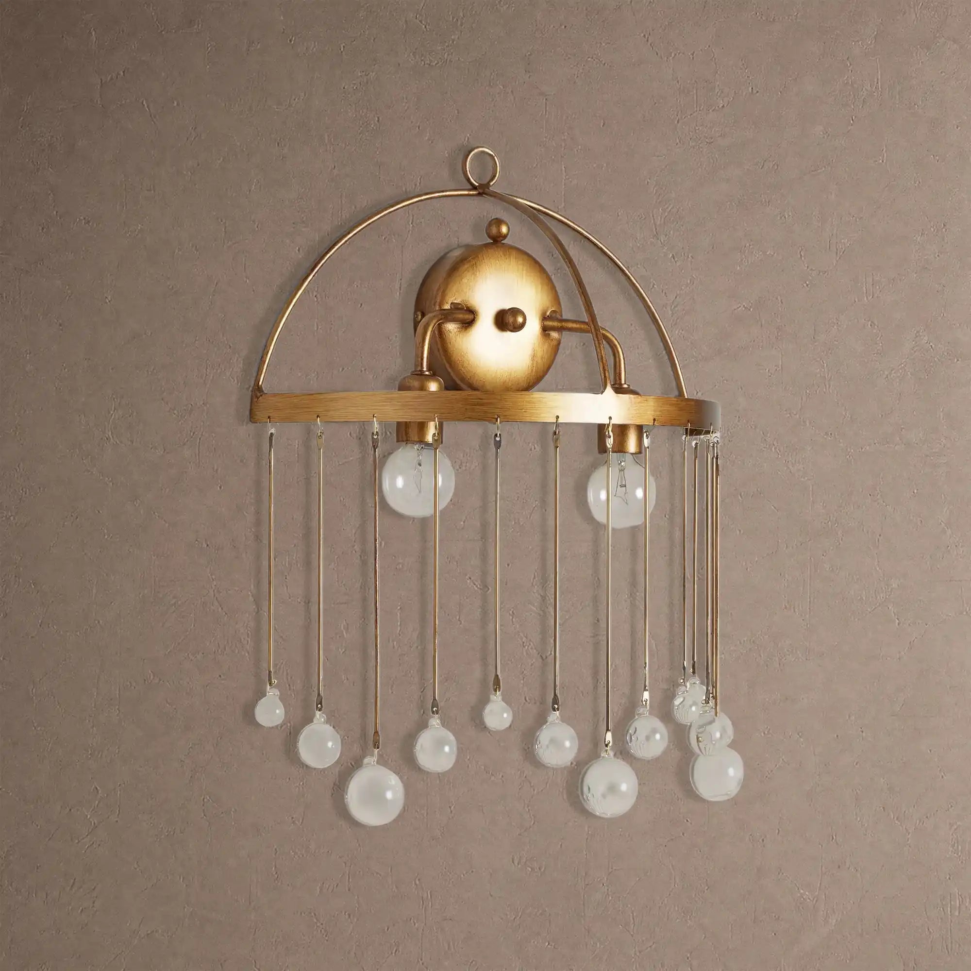 Aubrey 2-Light Wall Sconce - BrassBlushlighting