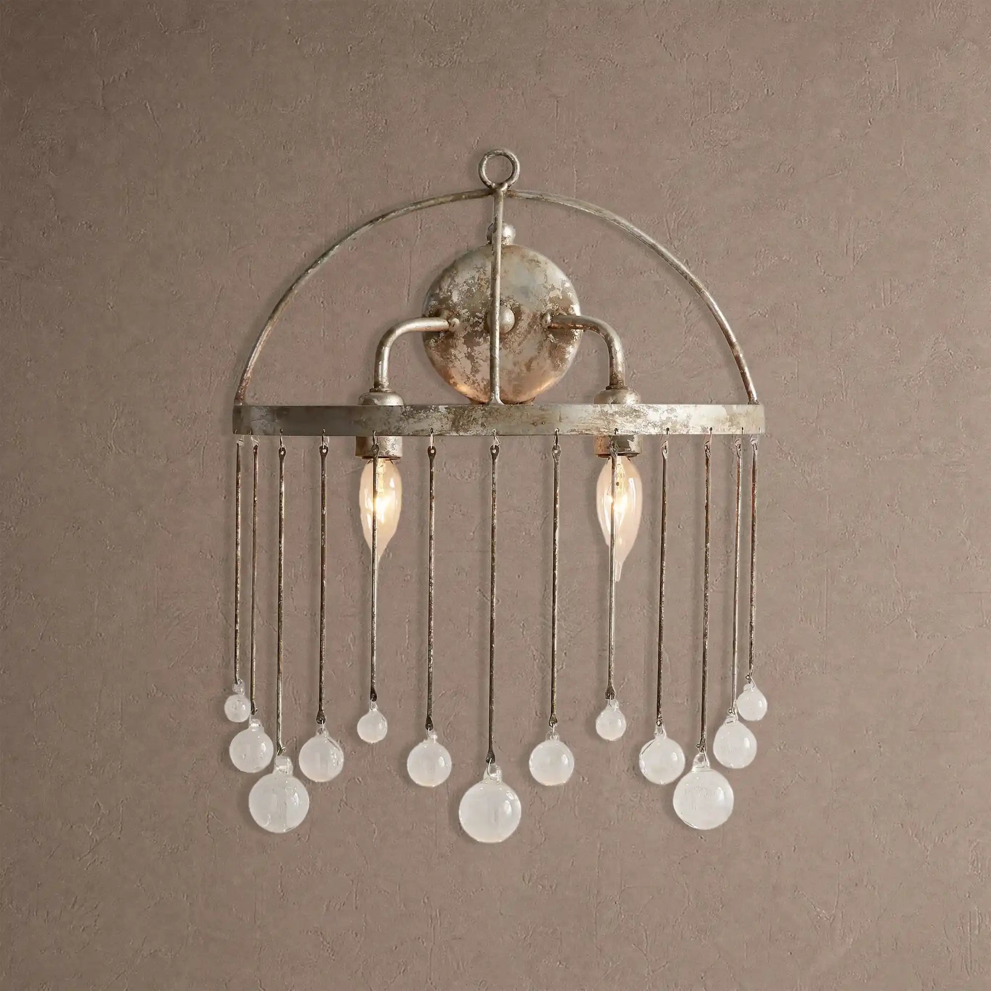 Aubrey 2-Light Wall Sconce - SilverBlushlighting