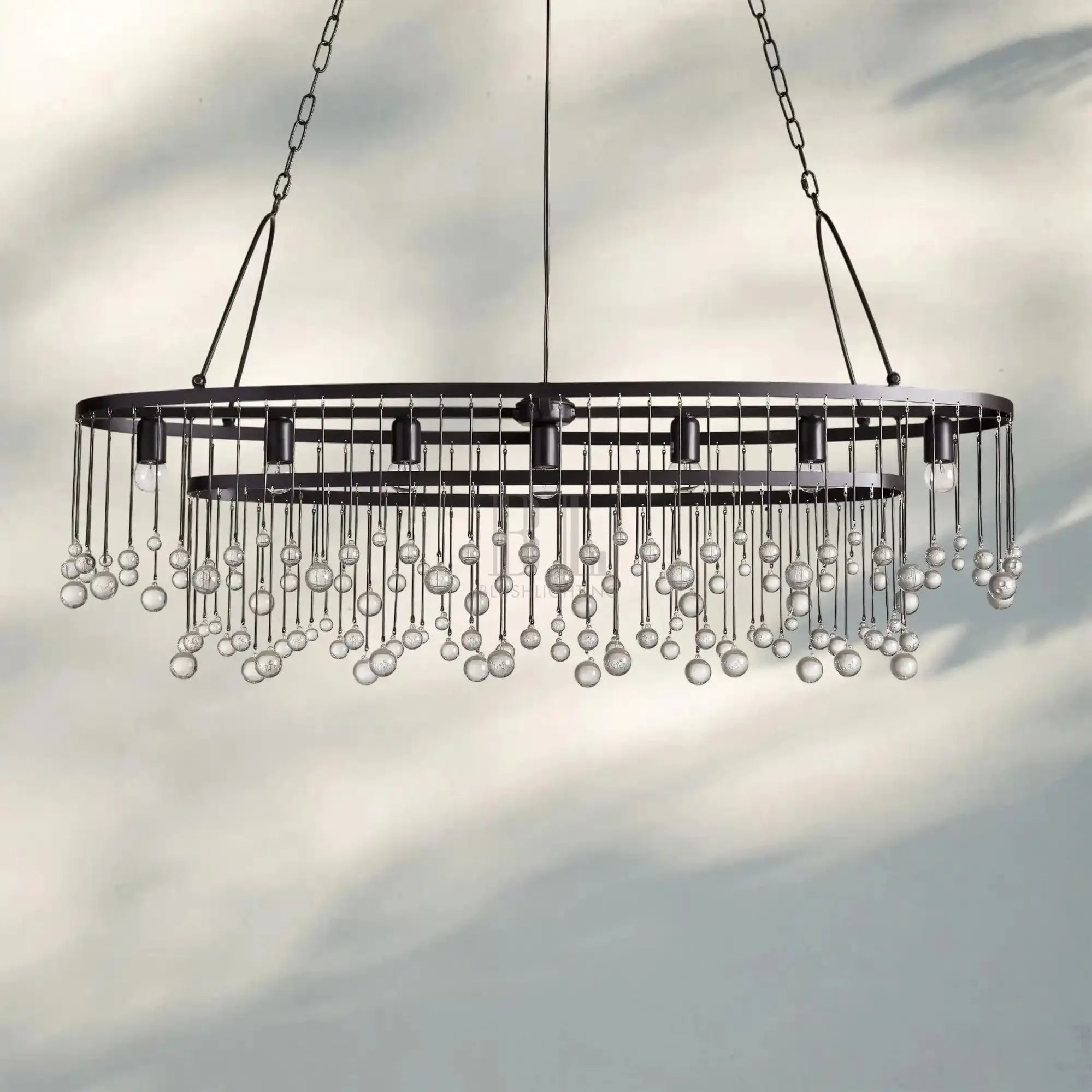 Aubrey 7 Light Oval Chandelier - Blushlighting