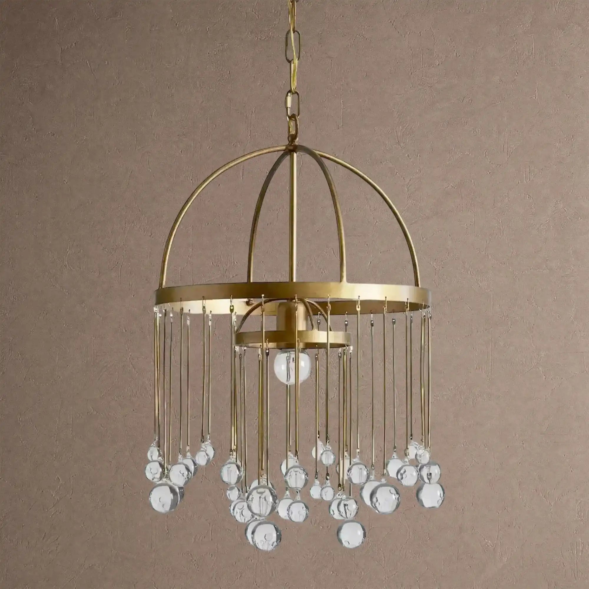 Aubrey Modern Crystal Ball Pendant Lamp - SilverBlushlighting