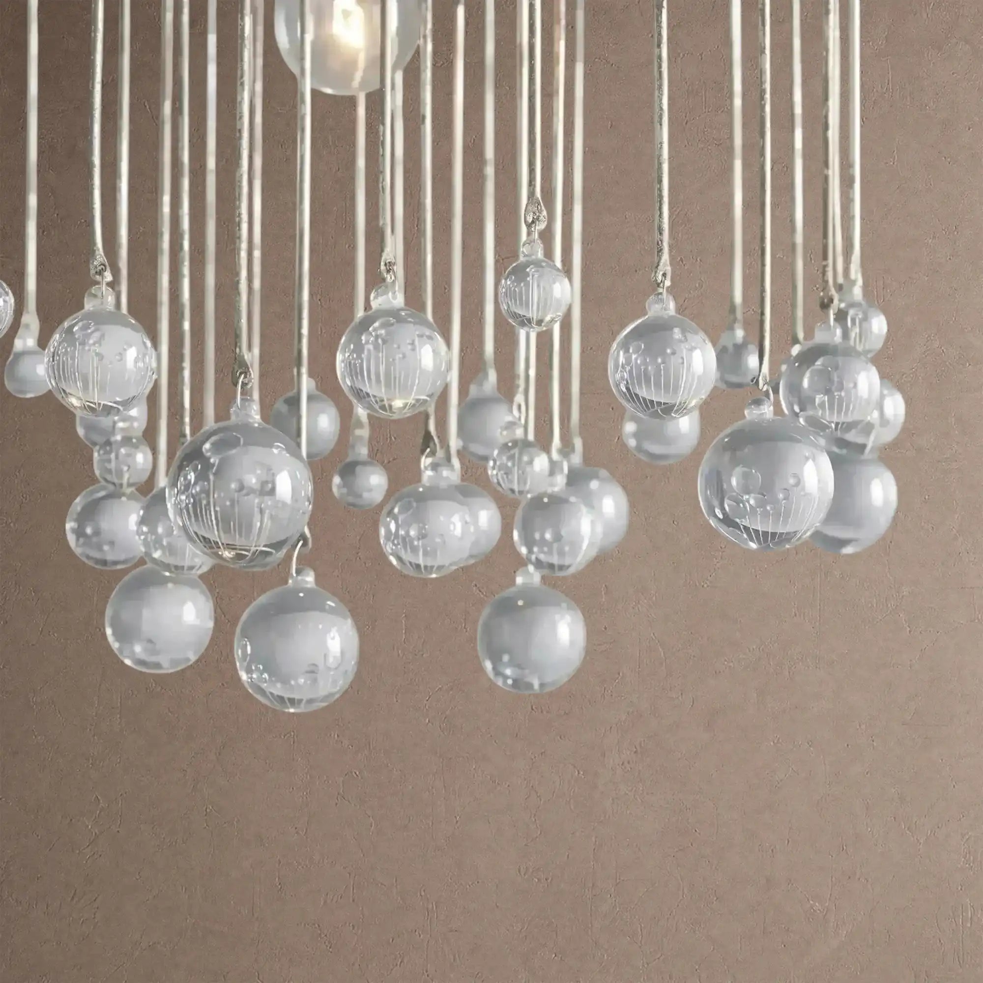 Aubrey Modern Crystal Ball Pendant Lamp - SilverBlushlighting