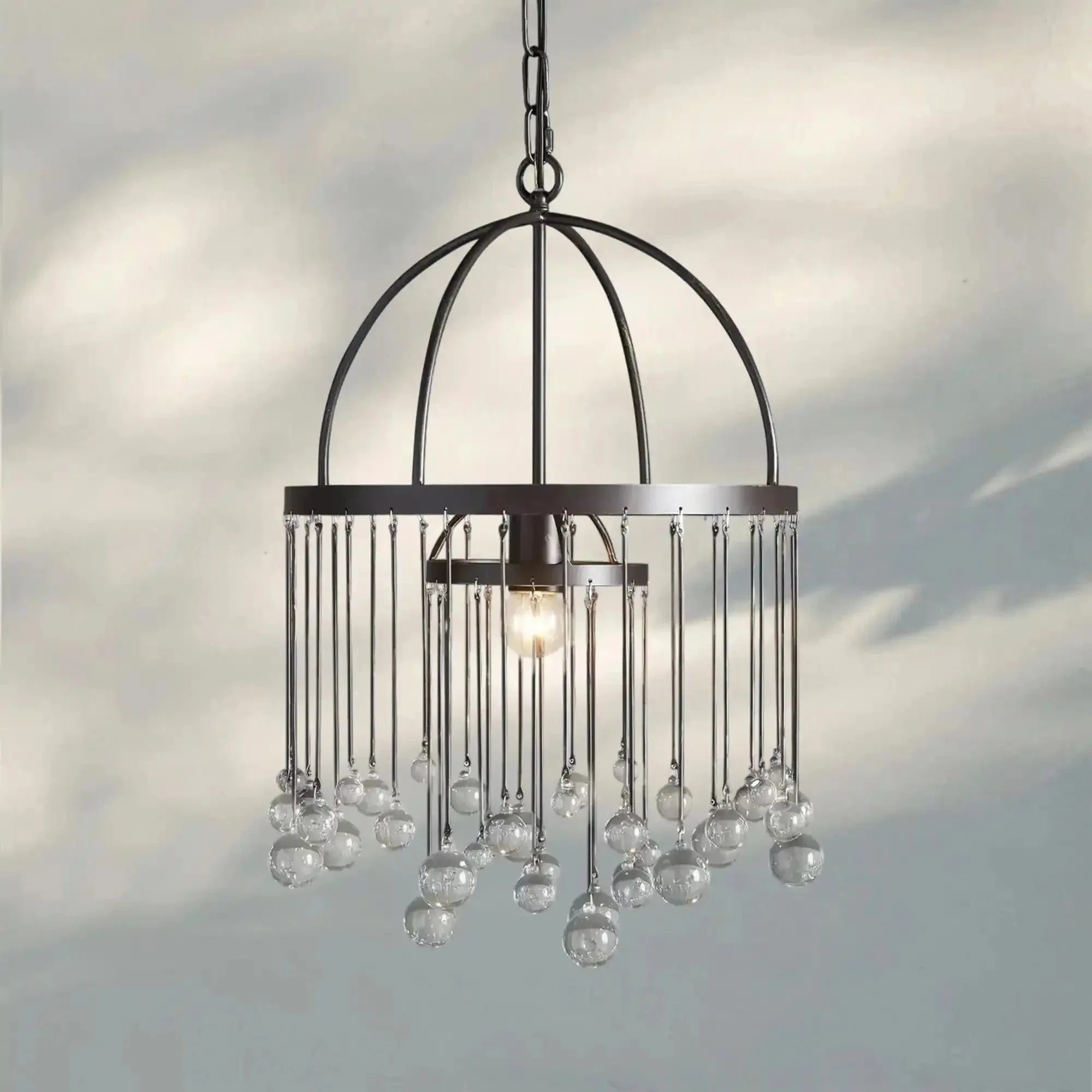 Aubrey Modern Crystal Ball Pendant Lamp - Blushlighting