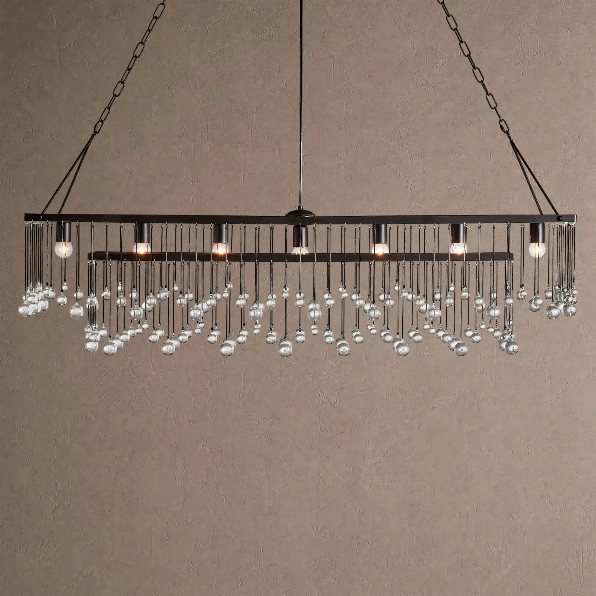 Aubrey Rectangular Chandelier 47''60'' - 60‘’BronzeBlushlighting