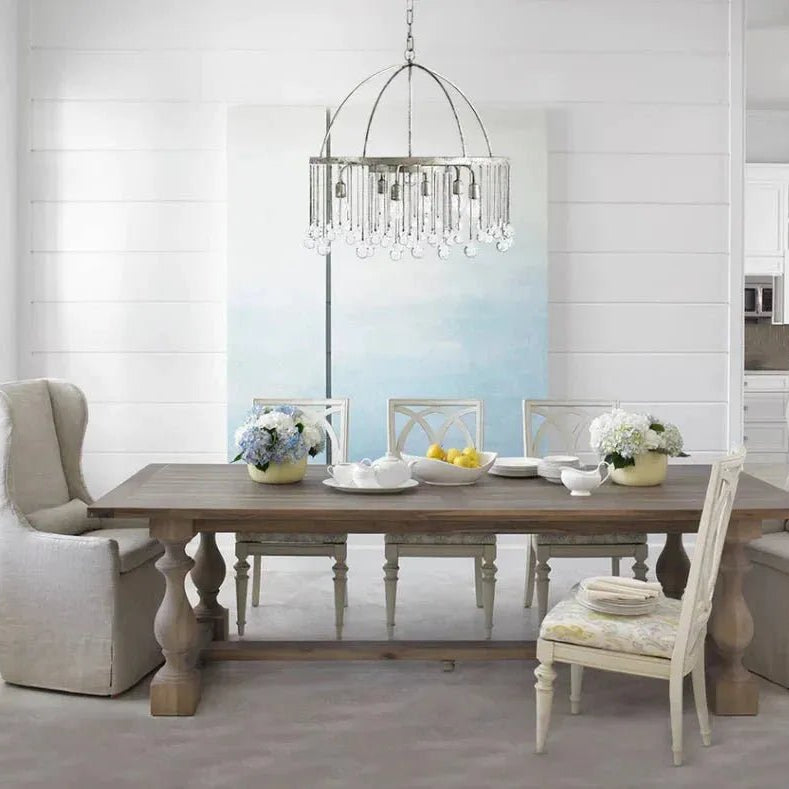 Aubrey Round Chandelier - 2 - Tier 5 - LightSilverBlushlighting