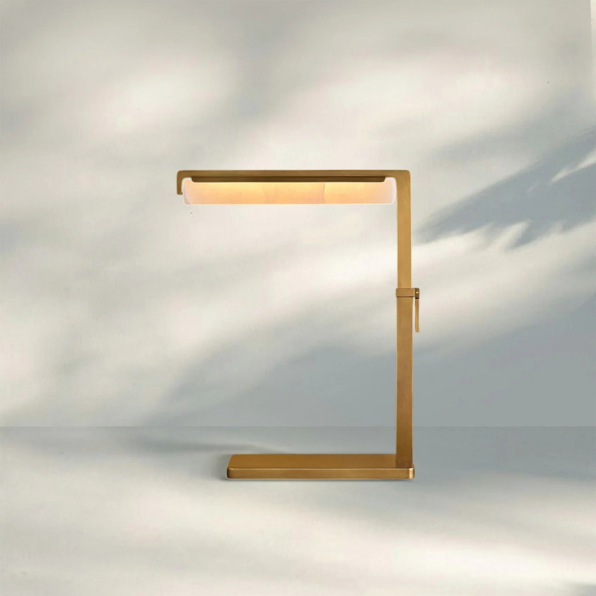 Auburn Alabaster Task Table Lamp - Lacquered Burnished BrassBlushlighting